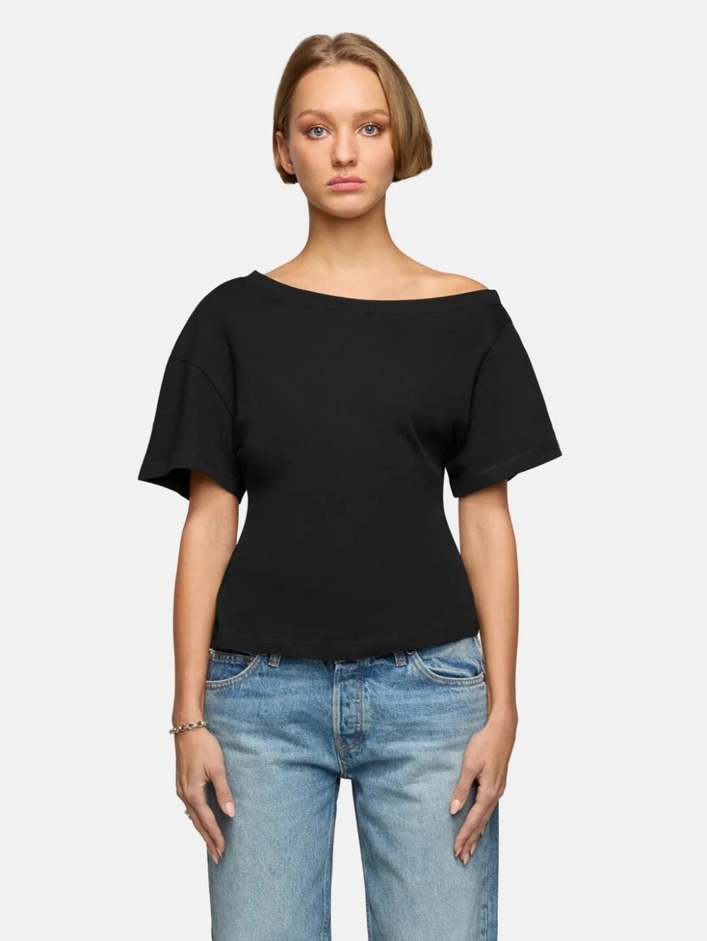 EB Denim Elena Off The Shoulder Tee Size S